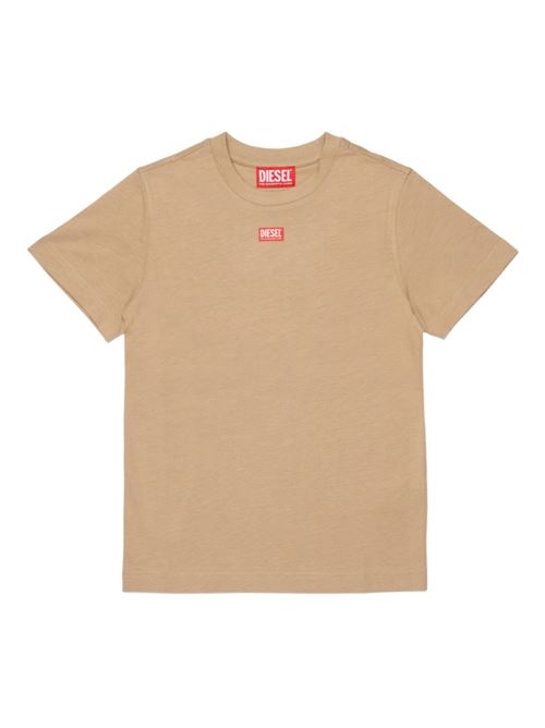 T-shirt bambino Diesel beige a manica corta DIESEL KIDS | J027700CATMK726